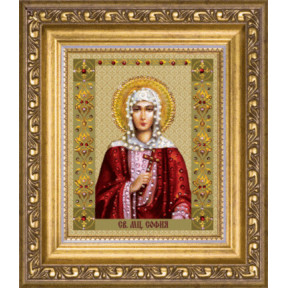 Набор для изготовления картины со стразами Чарівна Мить Икона святой мученицы Софии  КС-112