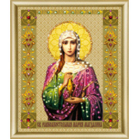 Набор для изготовления картины со стразами Чарівна Мить Икона святой равноапостольной Марии-Магдалины  КС-115