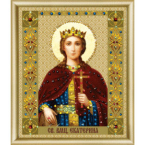 Набор для изготовления картины со стразами Чарівна Мить Икона святой великомученицы Екатерины  КС-127