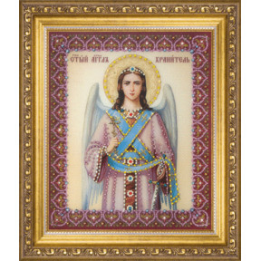 Набор для изготовления картины со стразами Чарівна Мить Икона Ангела Хранителя  КС-131