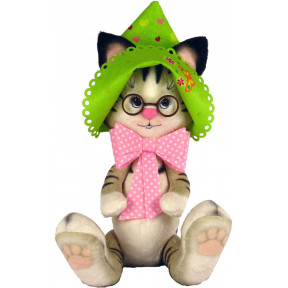 Набор для шитья мягкой игрушки ZooSapiens Кошечка в панамке М4008