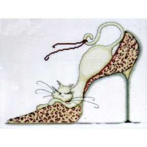 Набор для вышивания  Design Works 2553  Leopard Shoe Kitty