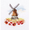Набор для вышивки крестом Алиса Мельница в маковом поле 0-197
