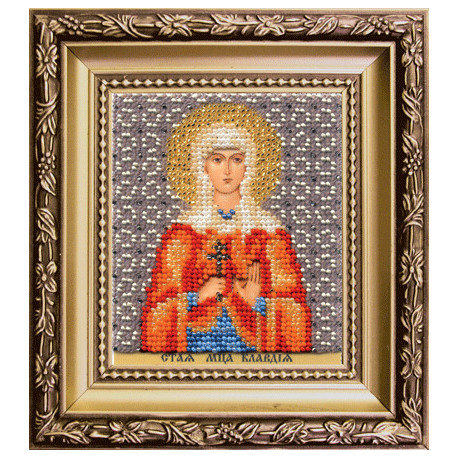 Набор для вышивания бисером Б-1189 Икона св.мученицы Клавдии