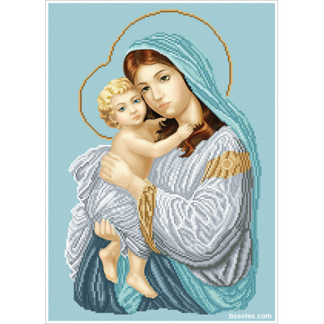 Набор для вышивания бисером БС Солес Мадонна с ребенком
