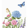 Набор для вышивки крестом Luca-S Летние цветы и бабочки B2360