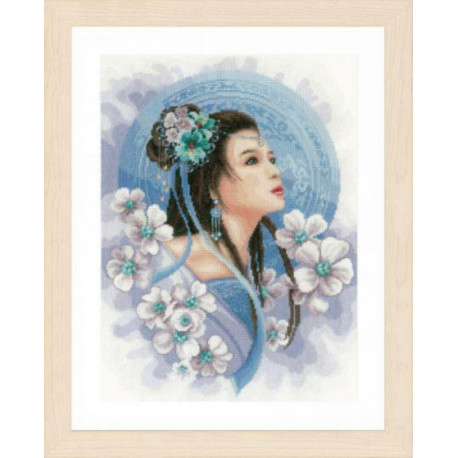 Набор для вышивания Lanarte Asian Lady In Blue Азиатская