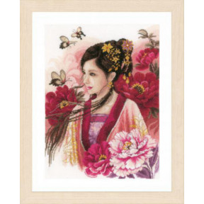 Набор для вышивания Lanarte  Asian lady in pink Азиатская девушка в розовом PN-0170199