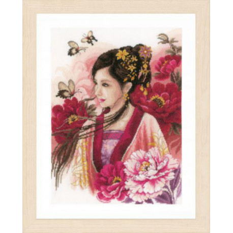 Набор для вышивания Lanarte Asian lady in pink Азиатская