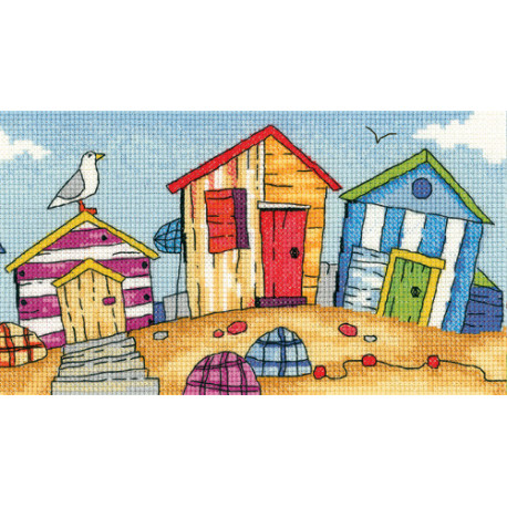 Набір для вишивання хрестиком Heritage Crafts Beach Huts H1273