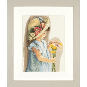 Набор для вышивания Lanarte Girl with the flowered hat Девочка с цветочной шляпой PN-0008175