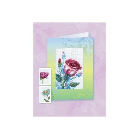 Набір для вишивання хрестиком-листівка RTO Троянди CH823 фото
