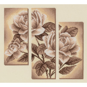 Набор для вышивки крестом Panna С-1894 Триптих с розами