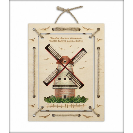 Набор для вышивки крестом Овен Мельница. Панно 1199 фото