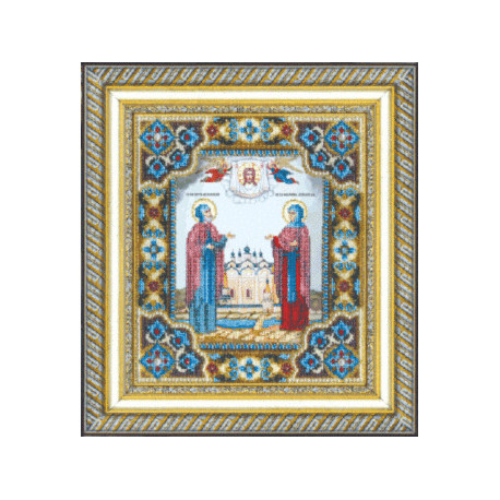 Набор для вышивания бисером Б-1202 Икона Св. Петра и Февронии