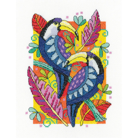Набір для вишивання хрестиком Heritage Crafts Toucans H1503 фото