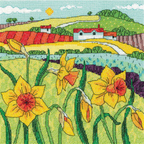 Набор для вышивания крестом Heritage Crafts Daffodil Landscape H1517