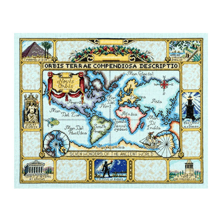 Набор для вышивания 015-0237 Wonders of the Ancient World Map