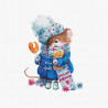 Набір для вишивання хрестиком Luca-S Різдвяна миша B1168 фото