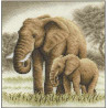 Набор для вышивки крестом Panna Ж-0564 Слоны фото