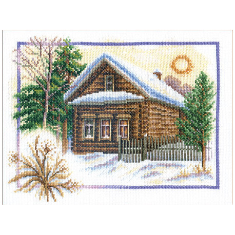 Набор для вышивки крестом Panna ПС-0333 Зима в деревне фото
