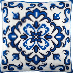 Набор для вышивки подушки Чарівниця Синий орнамент Z-74