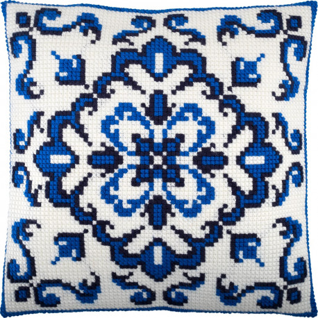 Набір для вишивання подушки Чарівниця Синій орнамент Z-74 фото