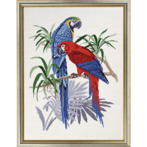 Набір для вишивання Eva Rosenstand Сині Ари (Blue macaws) 12-765