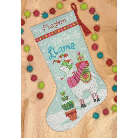 Набір для вишивання Dimensions Llama stocking 70-08977 фото