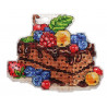 Набор для вышивки крестом Alisena Пироженко – Шоколадно-ягодный
