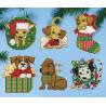 Набор для вышивания Design Works Christmas Pups 5920 фото