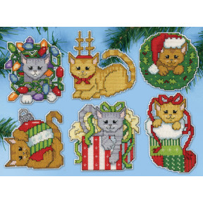 Набор для вышивания Design Works Christmas Kittens 5917