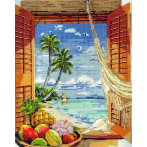 Набор для вышивания  Janlynn 023-0382 Tropical Vacation Window