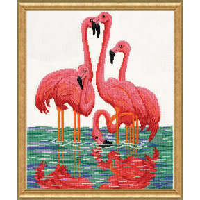 Набор для вышивания Design Works Flamingos  3272
