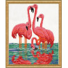 Набор для вышивания Design Works Flamingos 3272 фото