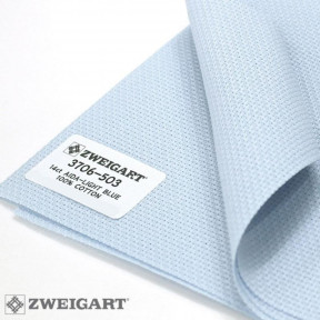 Канва Zweigart 14 (1м. х 1,5 м) небесно-блакитний 3706/503