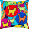 Набір для вишивки подушки Чарівниця Калейдоскоп котів V-245 фото