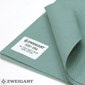 Канва Zweigart 16 (50 см х 50 см) туманно-синій 3751/594