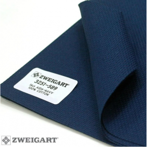 Канва Zweigart 14 (50 см х 50 см ) темно-синий 3264/589
