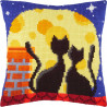 Набір для вишивання подушки Чарівниця Коти на даху Z-79 фото