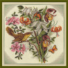 Набор для вышивки крестом Panna Ц-0797 Букет цветов с птицей
