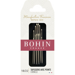 Набір голок вишивки стрічками Chenille №18/22 (6шт) Bohin (Франція) 00978