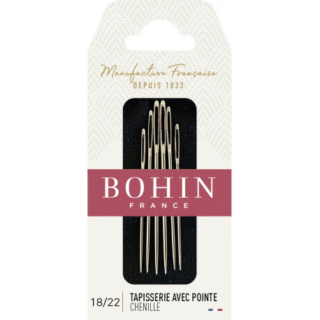 Набір голок вишивки стрічками Chenille №18/22 (6шт) Bohin