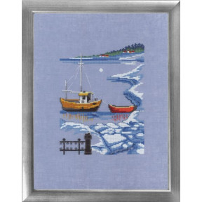 Набор для вышивания Permin (Boats in snow) 12-9163