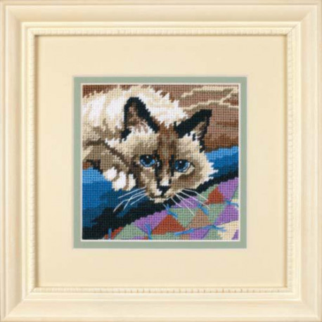 Набор для вышивания гобеленом Dimensions Cuddly Cat 07228 фото