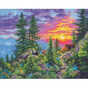 Набор для вышивания крестом Dimensions Sunset Mountain Trail 70-35383