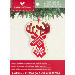 Набор для вышивания крестом Dimensions Deer Wood Ornament  72-76057