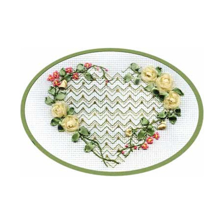 Набір для вишивки стрічками Panna Л-0662 Від щирого серця фото