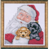 Набір для вишивання Design Works 5978 Santa With Puppies фото