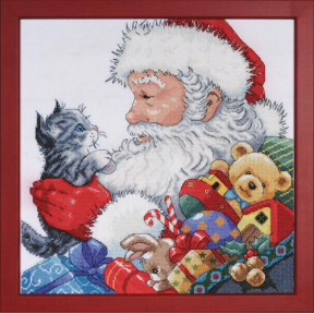 Набір для вишивання Design Works 5977 Santa With Kitten